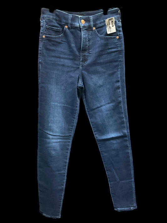 Jeans Skinny By Express In Blue Denim, Size: 0