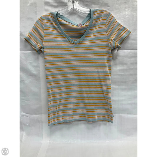 Top Short Sleeve Basic By Eddie Bauer In Striped Pattern, Size: M