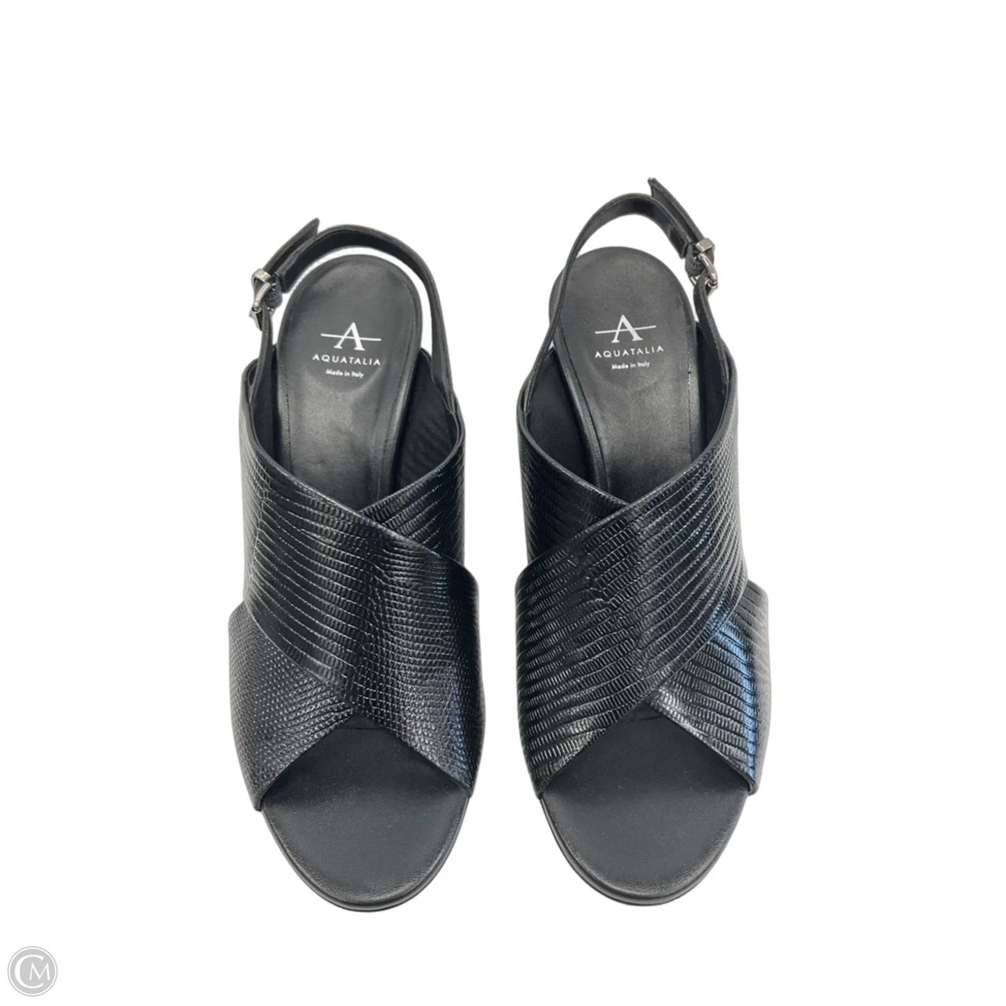 Sandals Heels Block By Aquatalia In Black, Size: 8