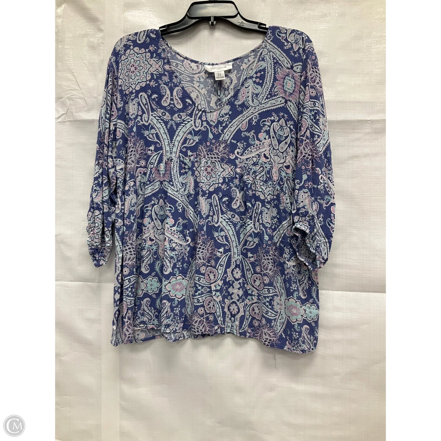 Maternity Top Short Sleeve By Motherhood O, Size: L