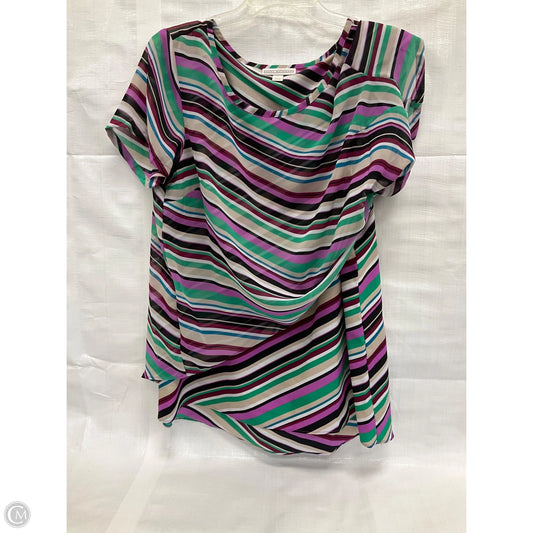 Top Short Sleeve By Dana Buchman In Striped, Size: L