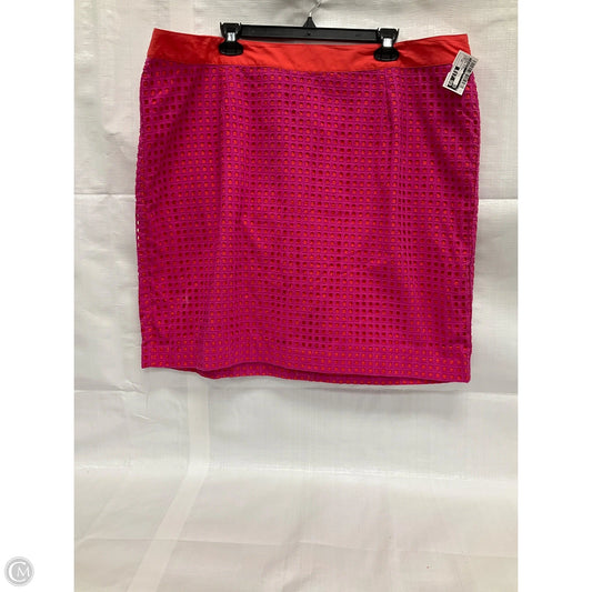 Skirt Midi By Talbots In Orange & Pink, Size: 22