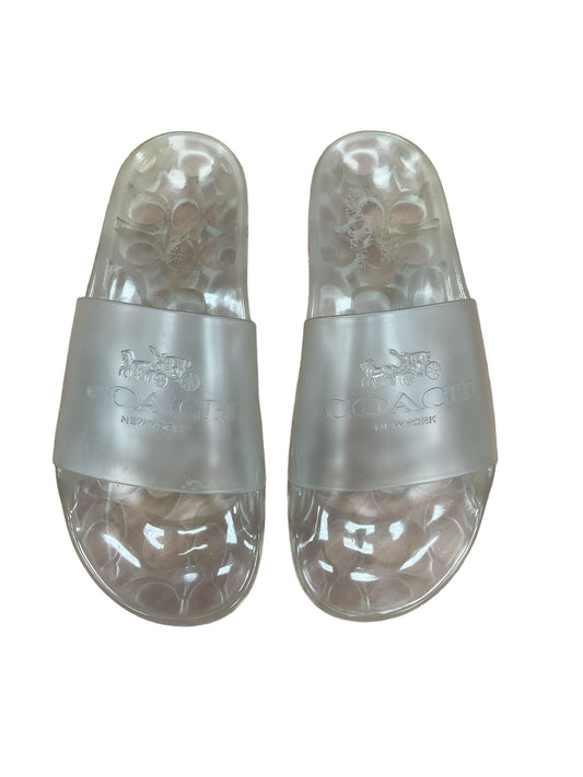 Clear Shoes Designer Coach, Size 9