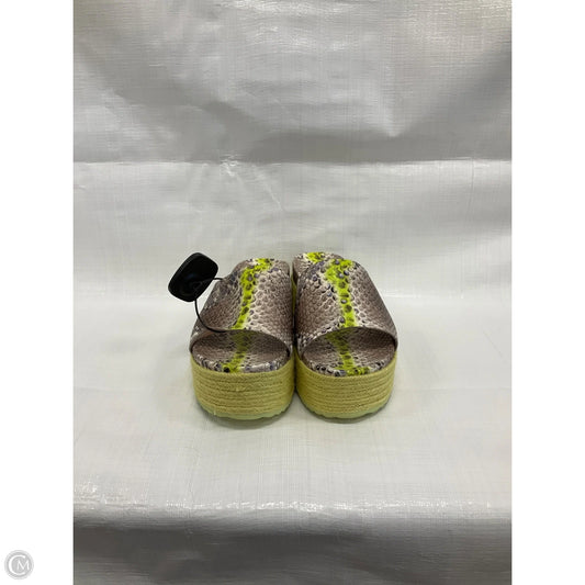 Sandals Heels Wedge By Kate Spade In Snakeskin Print, Size: 8
