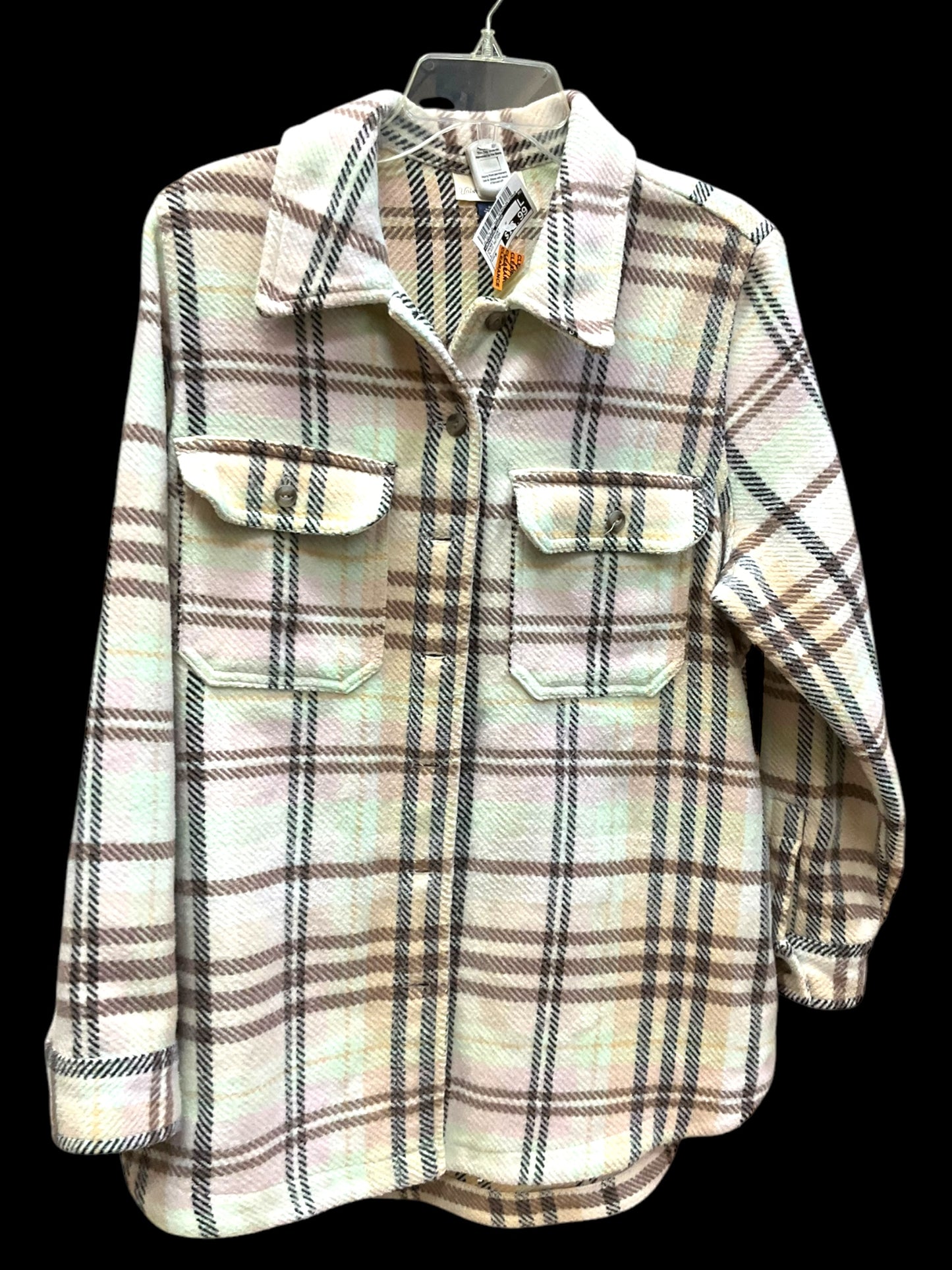 Jacket Shirt By Universal Thread In Plaid Pattern, Size: M