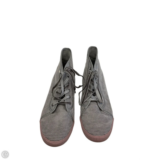Shoes Sneakers By Toms In Grey & Pink, Size: 8.5