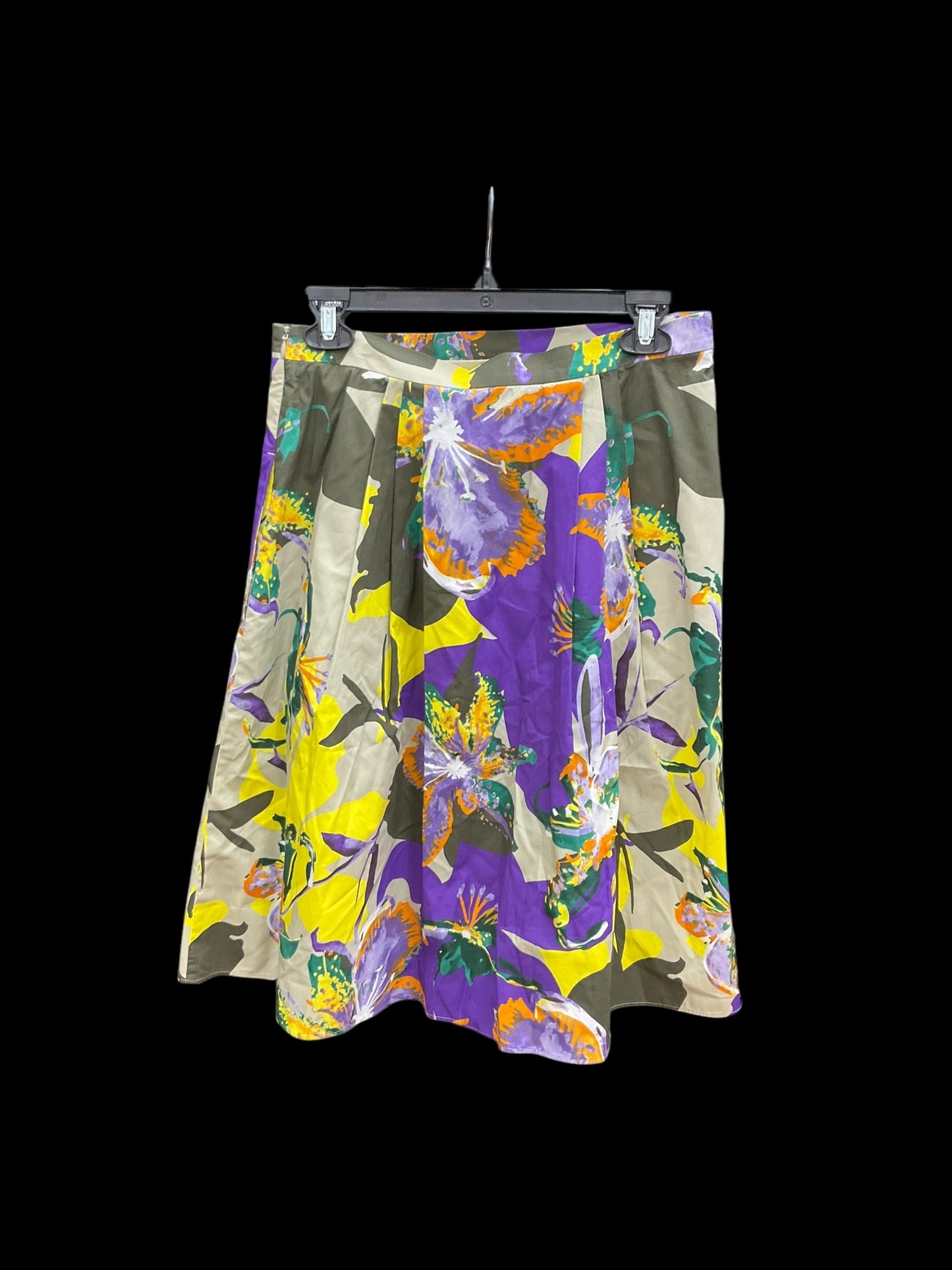 Skirt Designer By Max Mara In Floral Print, Size: 10