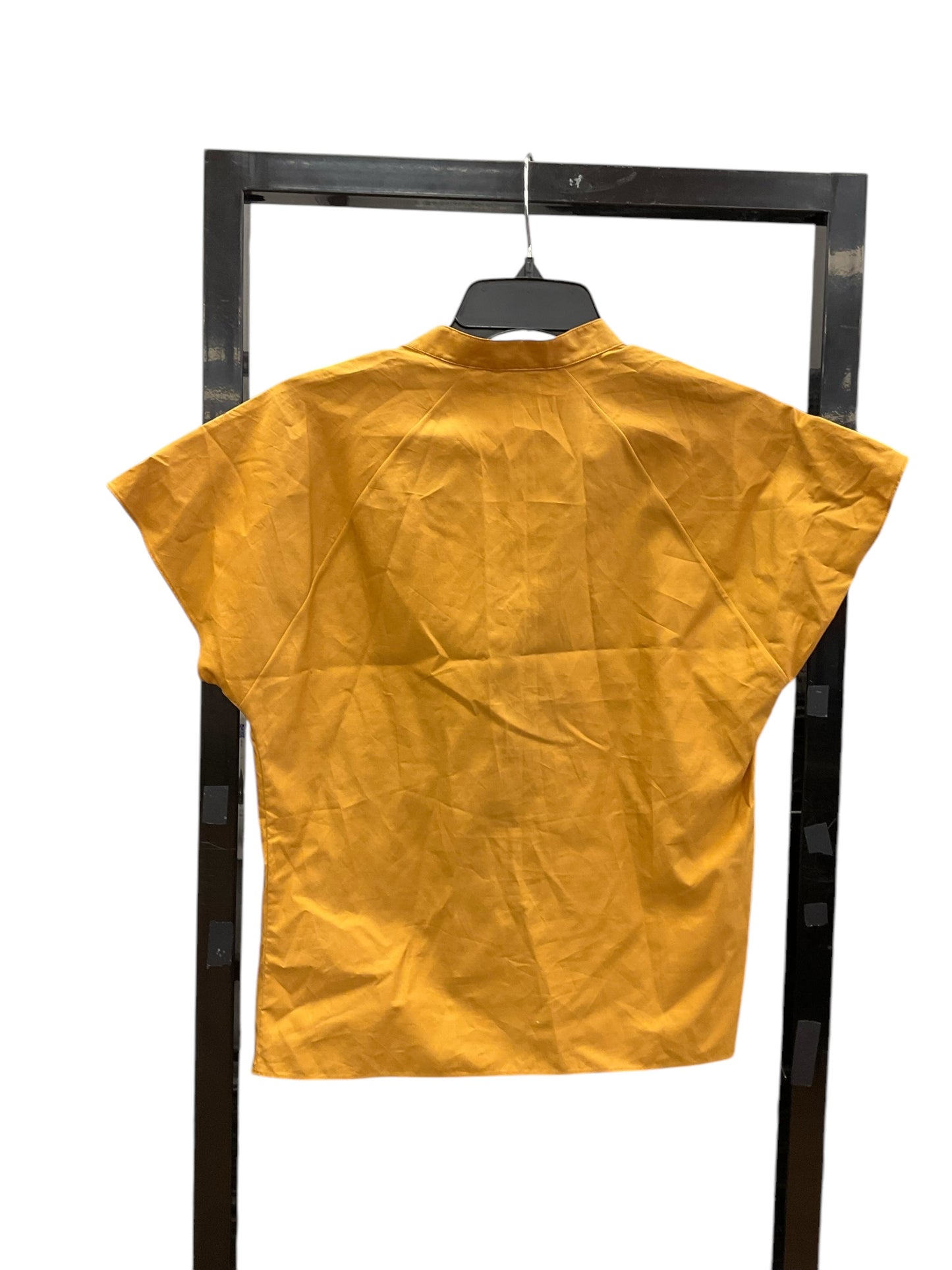 Top Short Sleeve By Theory In Yellow, Size: S