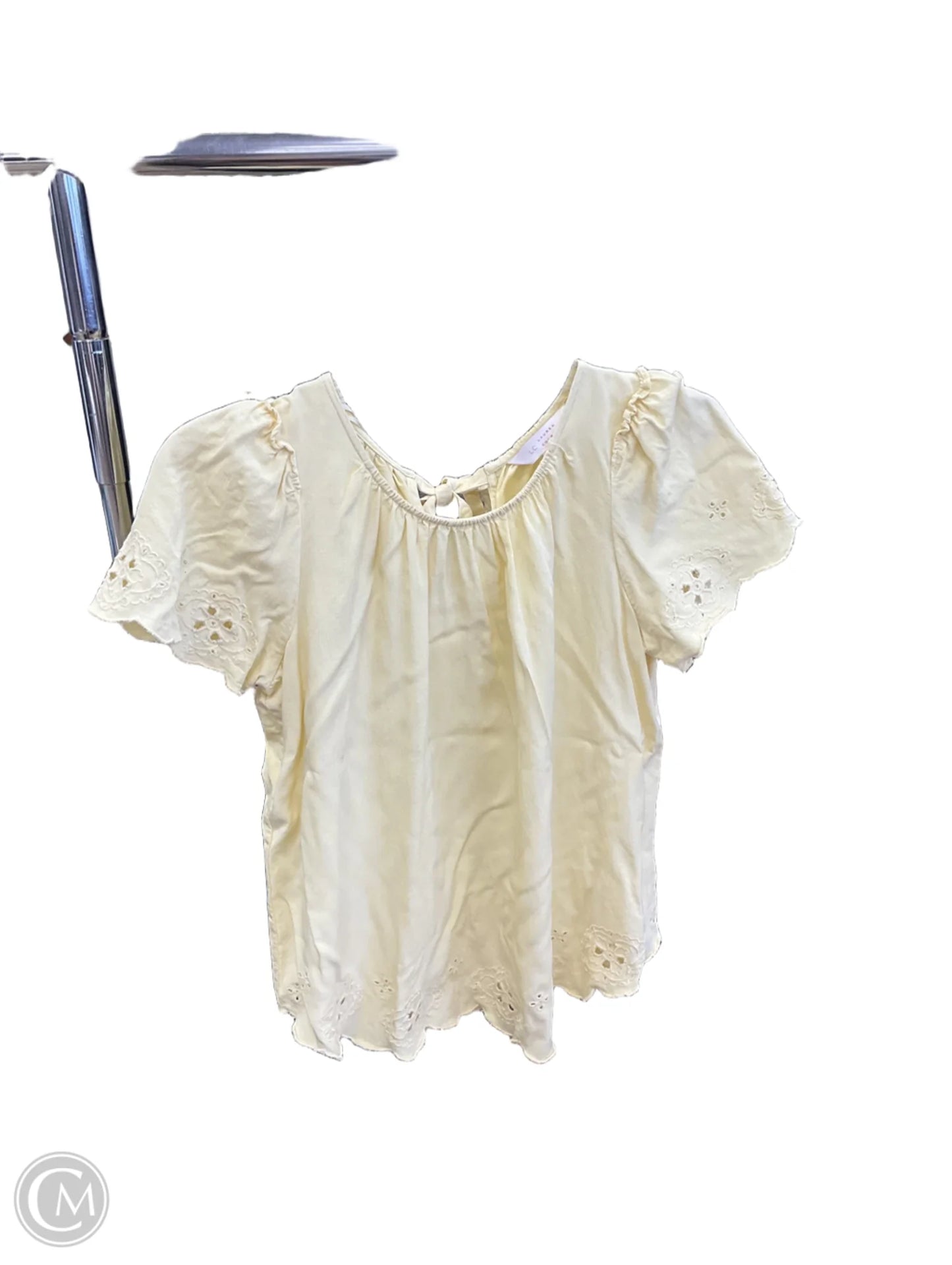 Top Short Sleeve By Lc Lauren Conrad In Yellow, Size: S