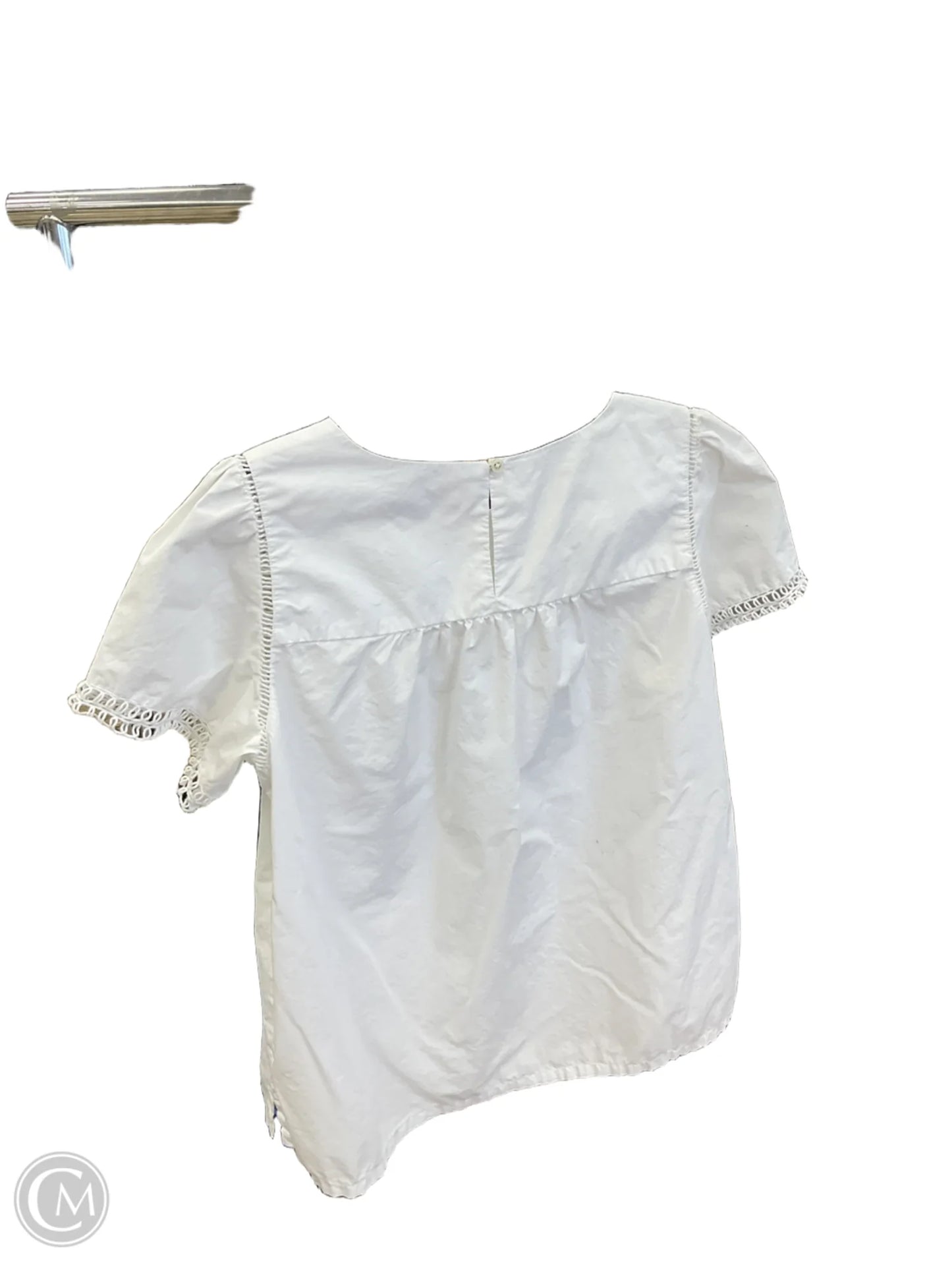 Top Short Sleeve By Loft In White, Size: M