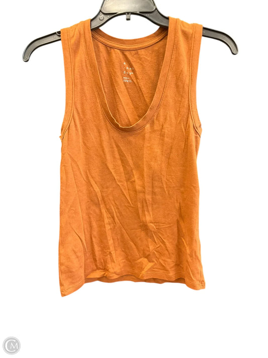 Top Sleeveless Basic By A New Day In Orange, Size: M