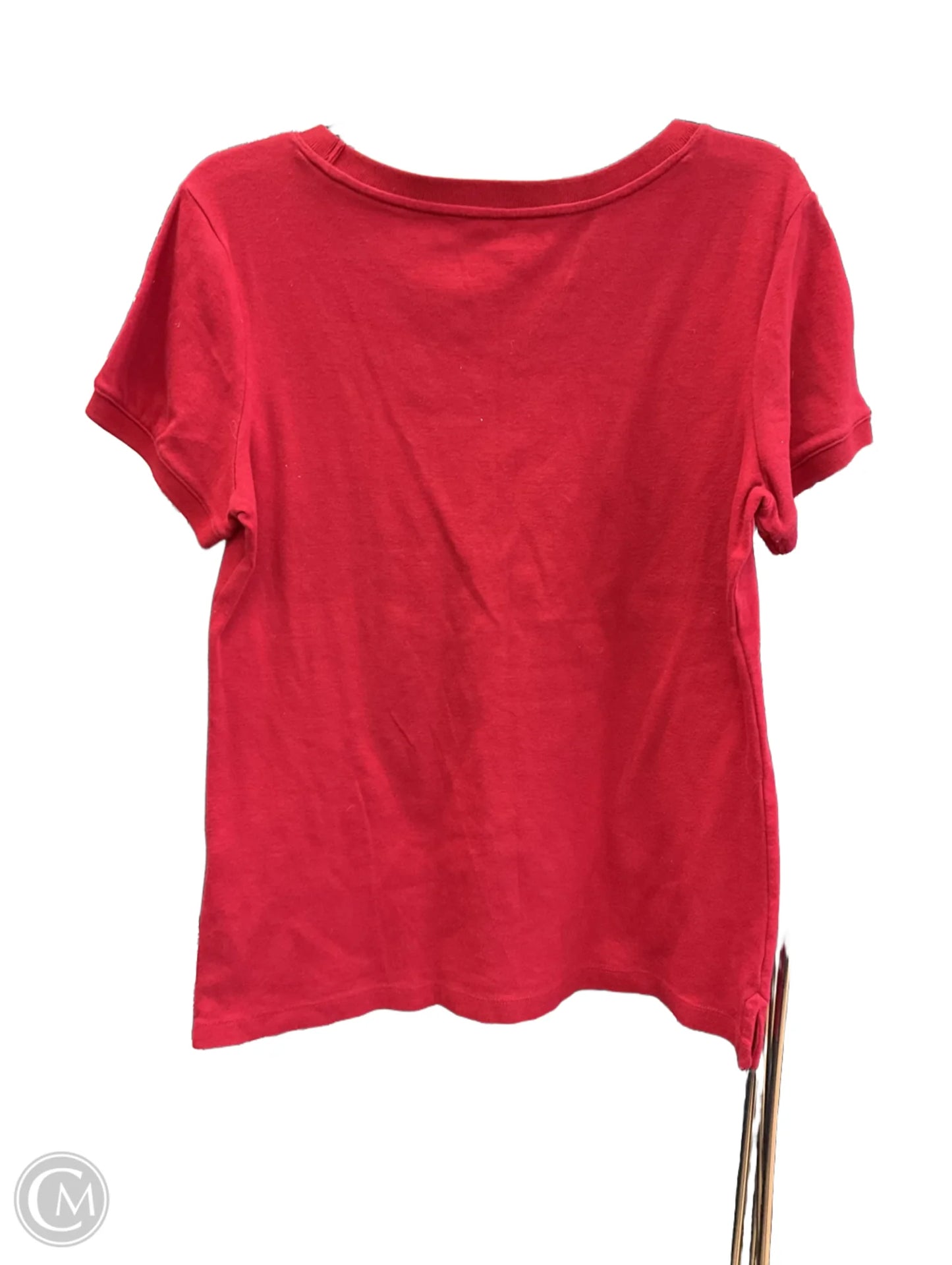 Top Short Sleeve By Croft And Barrow In Red, Size: L