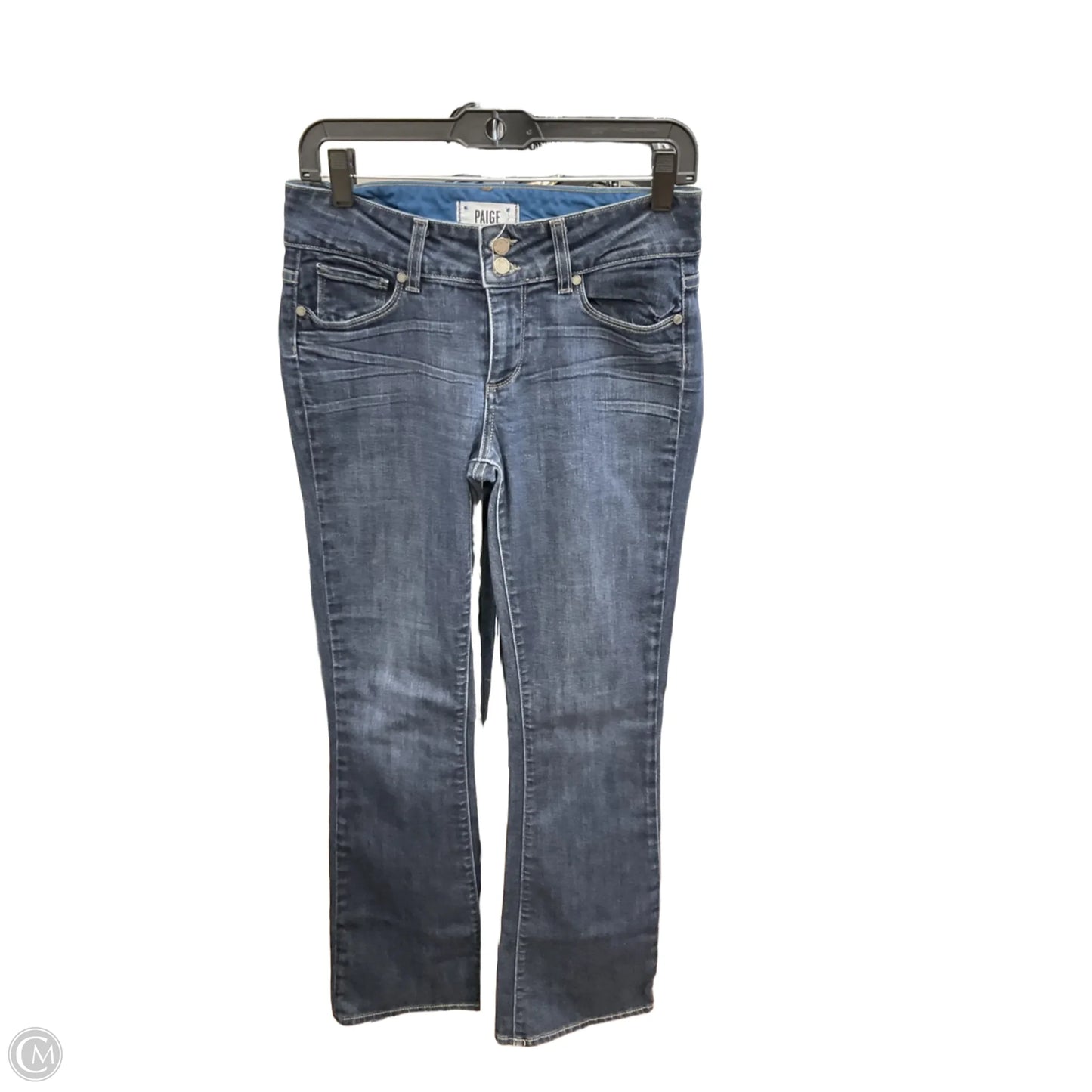 Jeans Boot Cut By Paige In Blue Denim, Size: 4