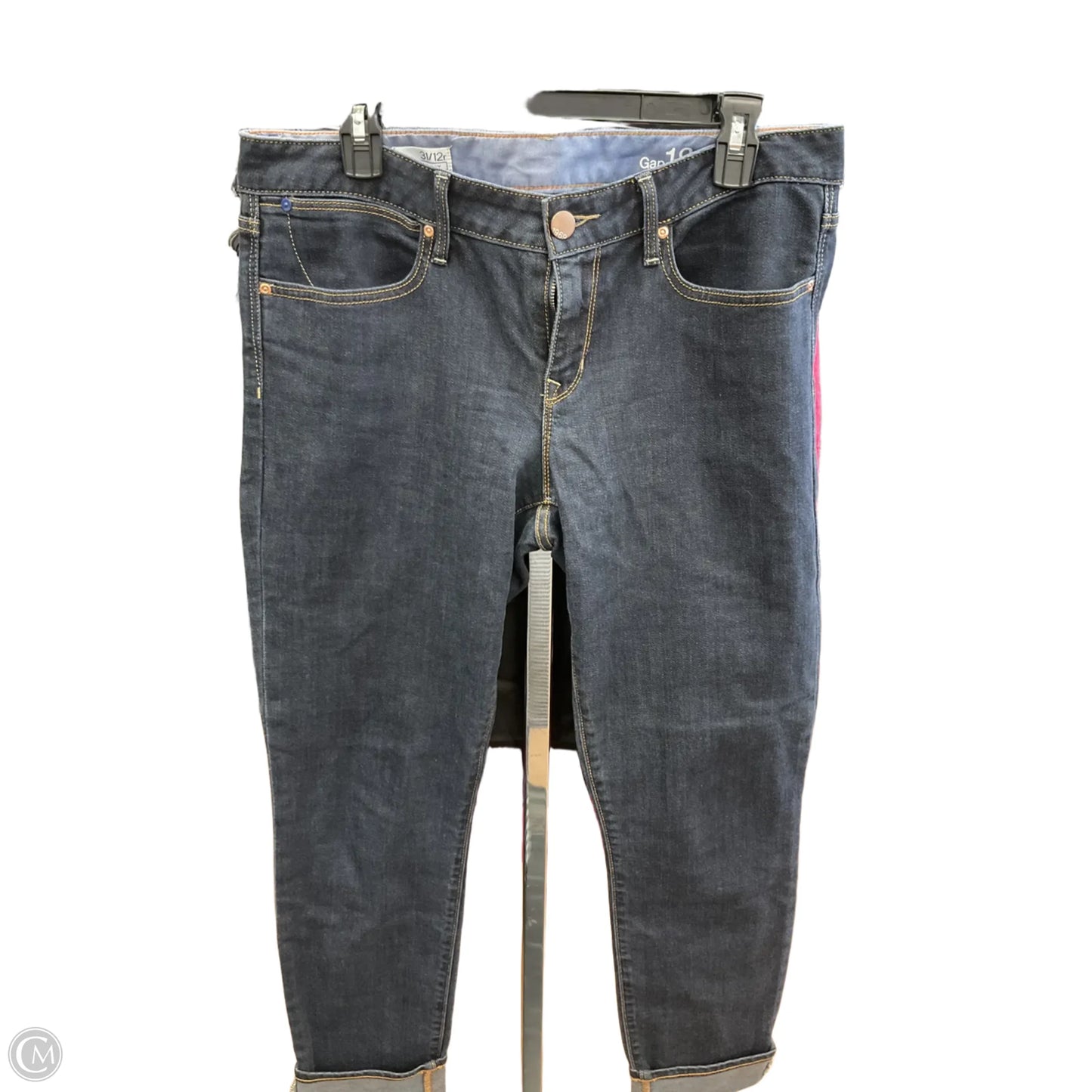 Jeans Skinny By Gap In Blue Denim, Size: 12