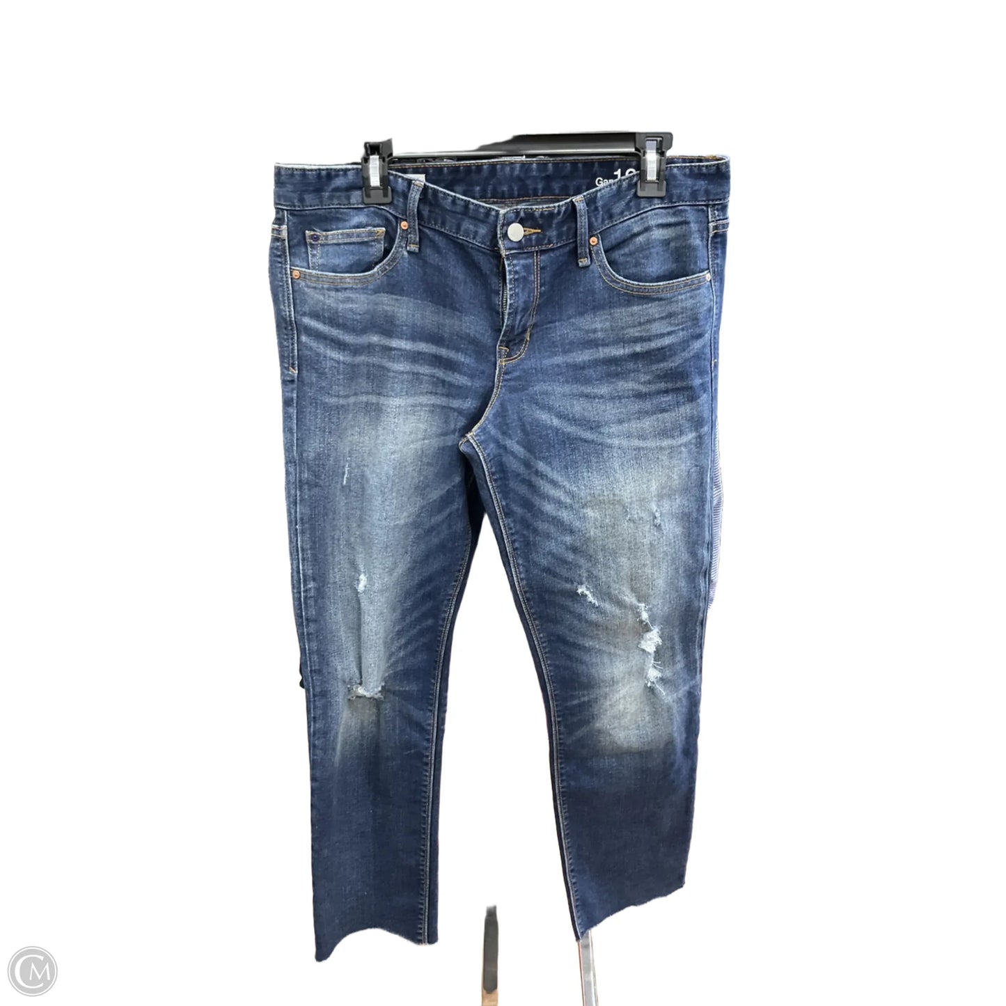 Jeans Straight By Gap In Blue Denim, Size: 12