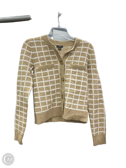 Cardigan By Ann Taylor In Tan & White, Size: Xs