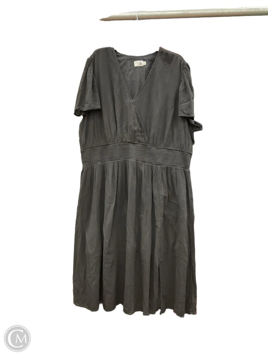 Dress Casual Midi By Terra & Sky In Black, Size: 4x