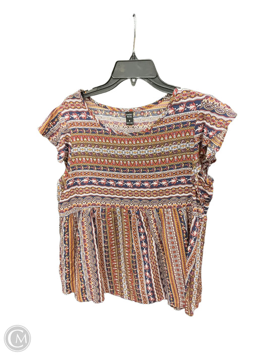 Top Short Sleeve By Cmf In Multi-colored, Size: M