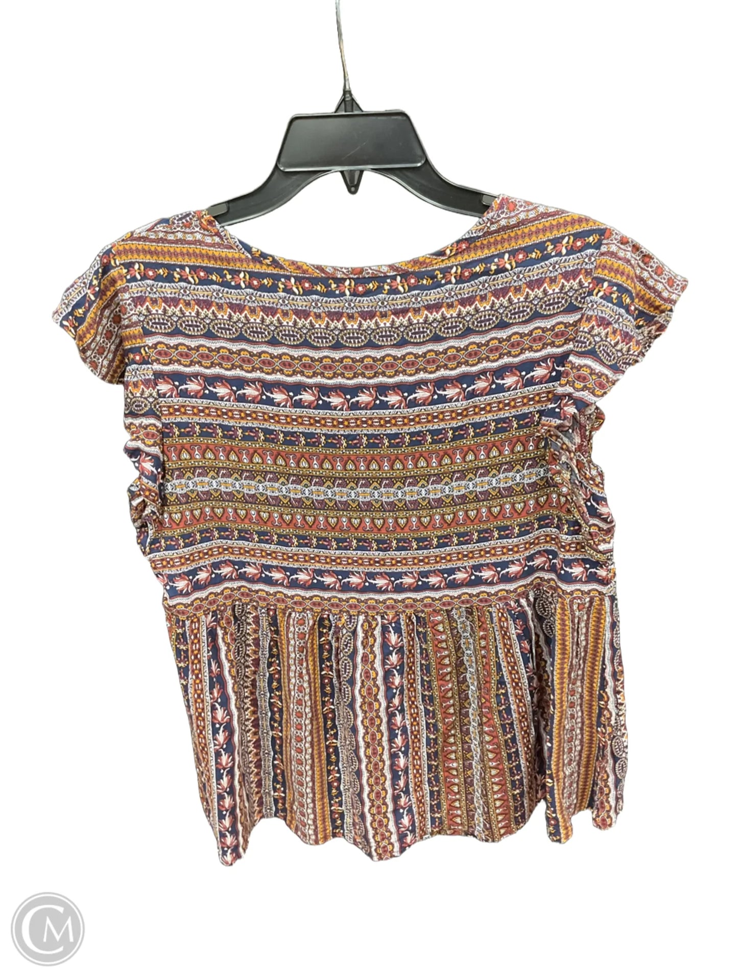 Top Short Sleeve By Cmf In Multi-colored, Size: M