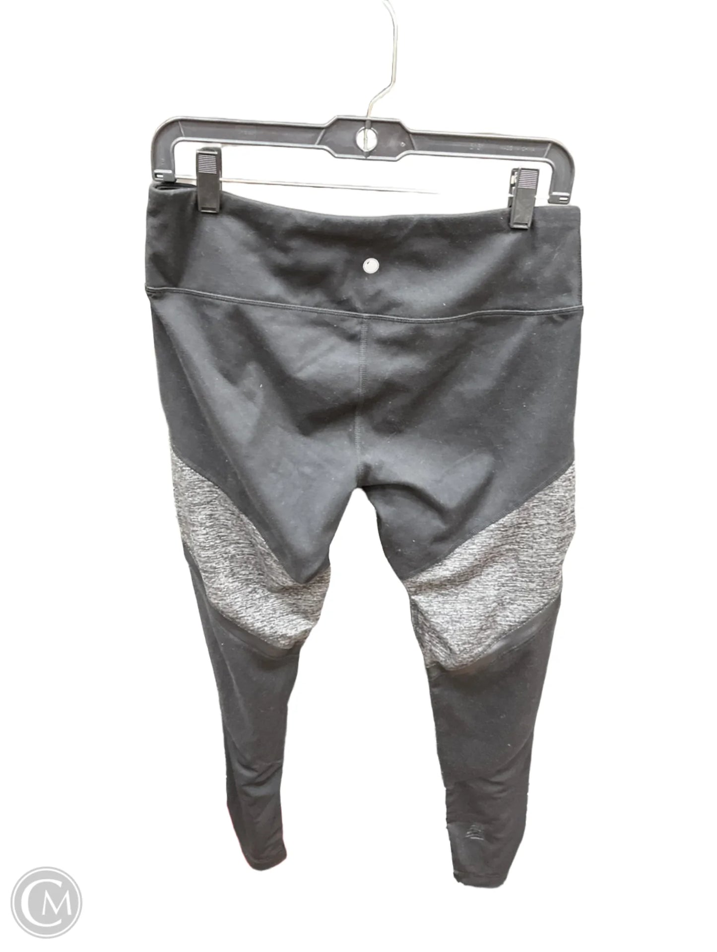 Athletic Leggings By Yogalicious In Black & Grey, Size: L