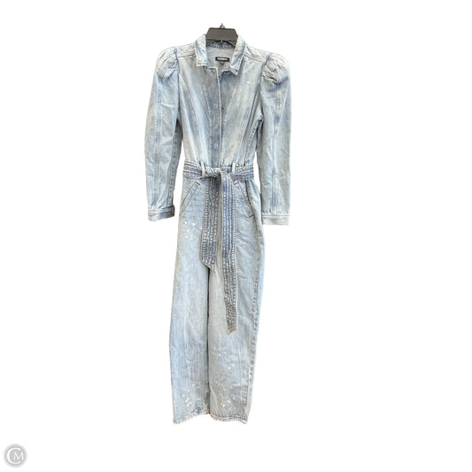 Jumpsuit By Express In Blue Denim, Size: Xs