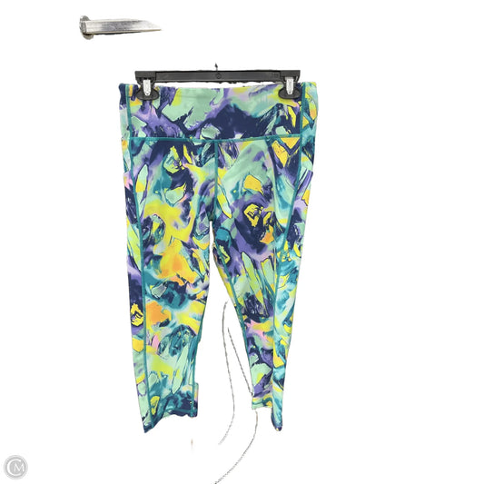 Athletic Leggings Capris By Tek Gear In Blue & Green, Size: L