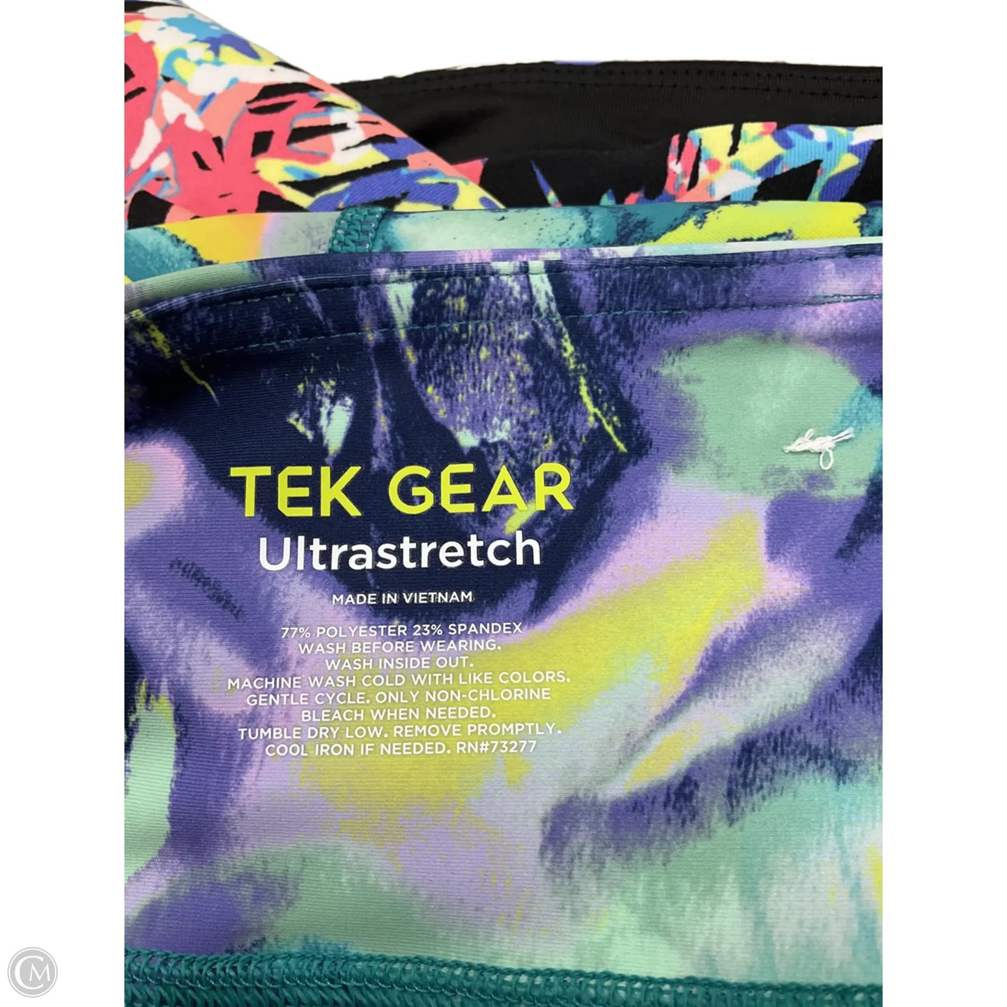 Athletic Leggings Capris By Tek Gear In Blue & Green, Size: L