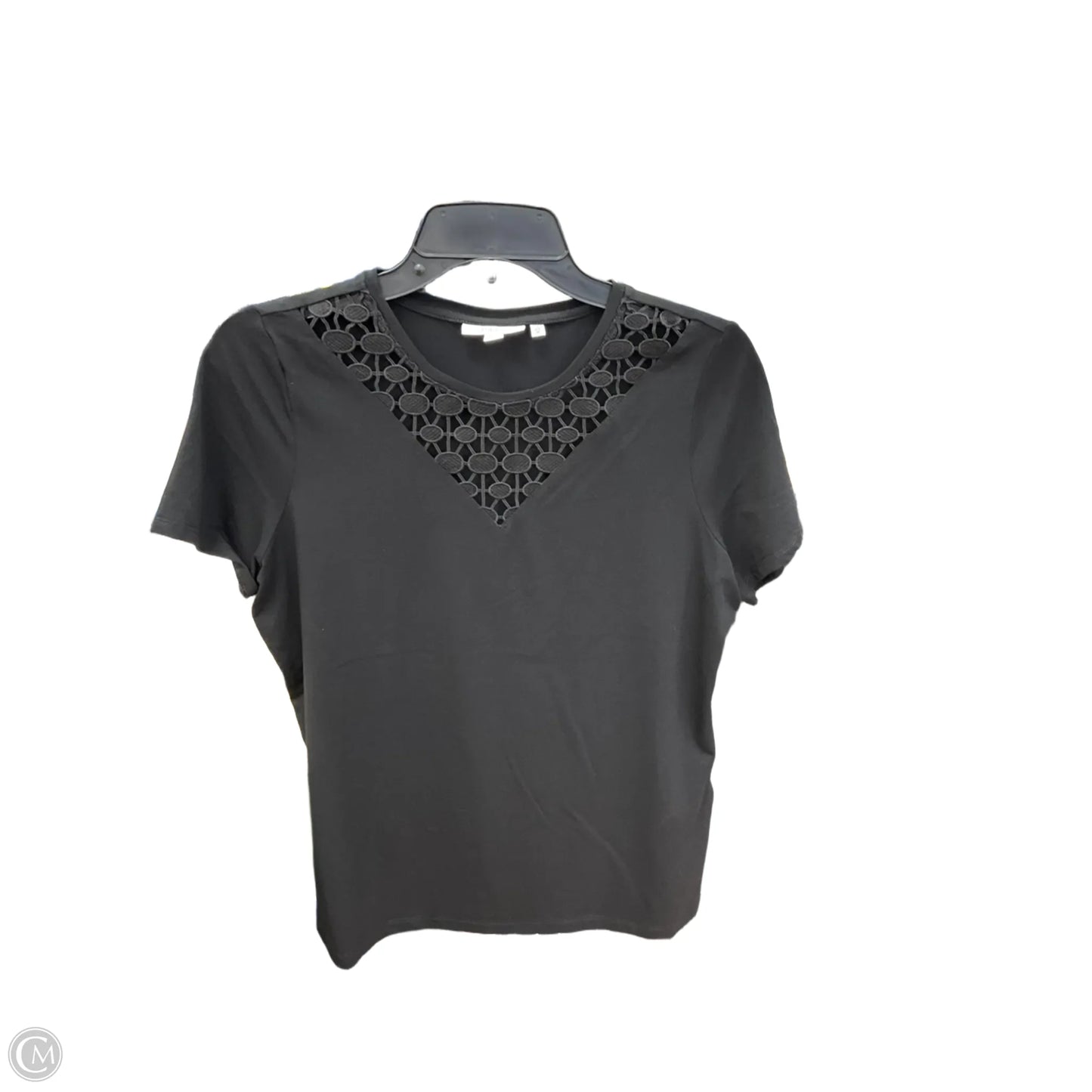 Top Short Sleeve By Chicos In Black, Size: M