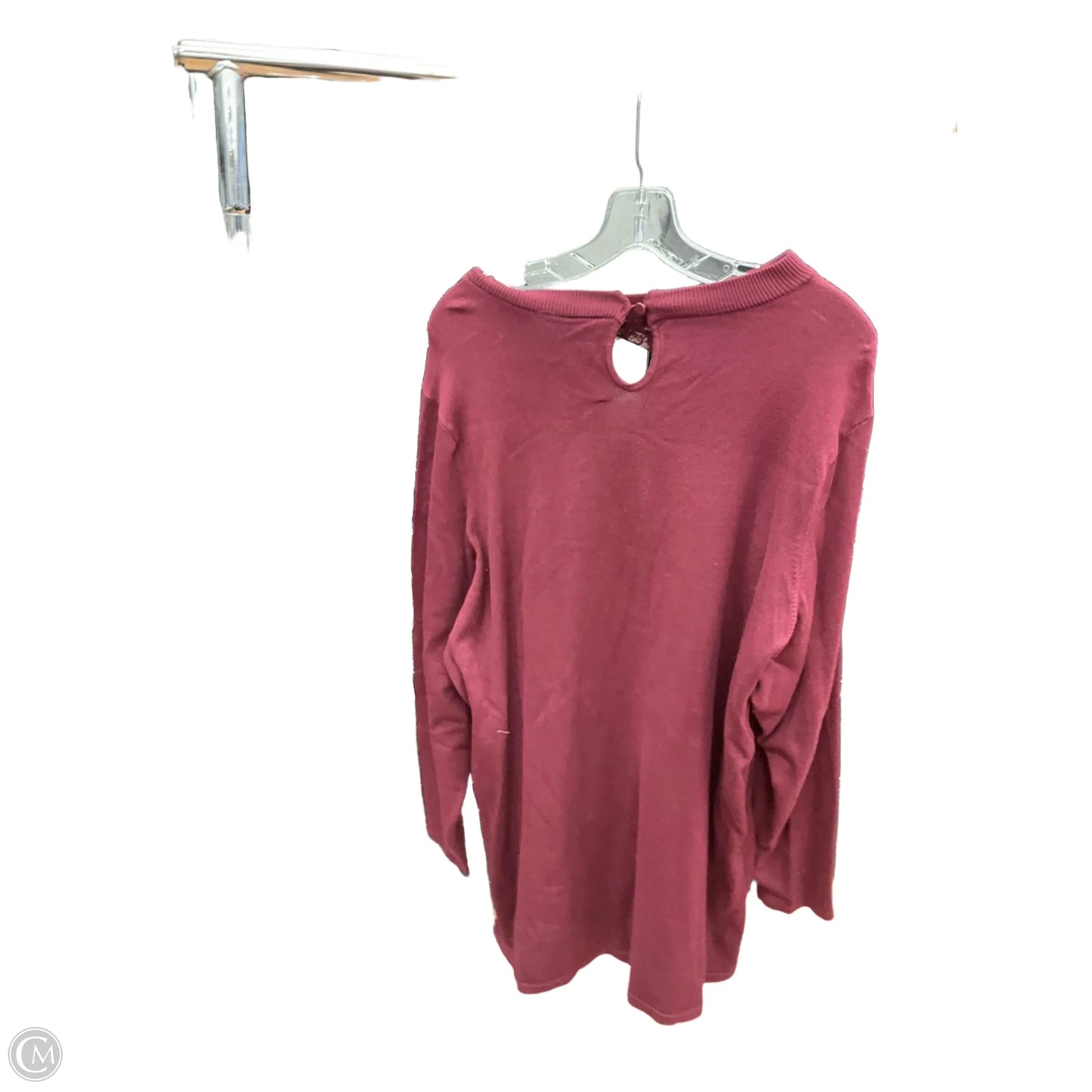 Top Long Sleeve By Torrid In Maroon, Size: 4x