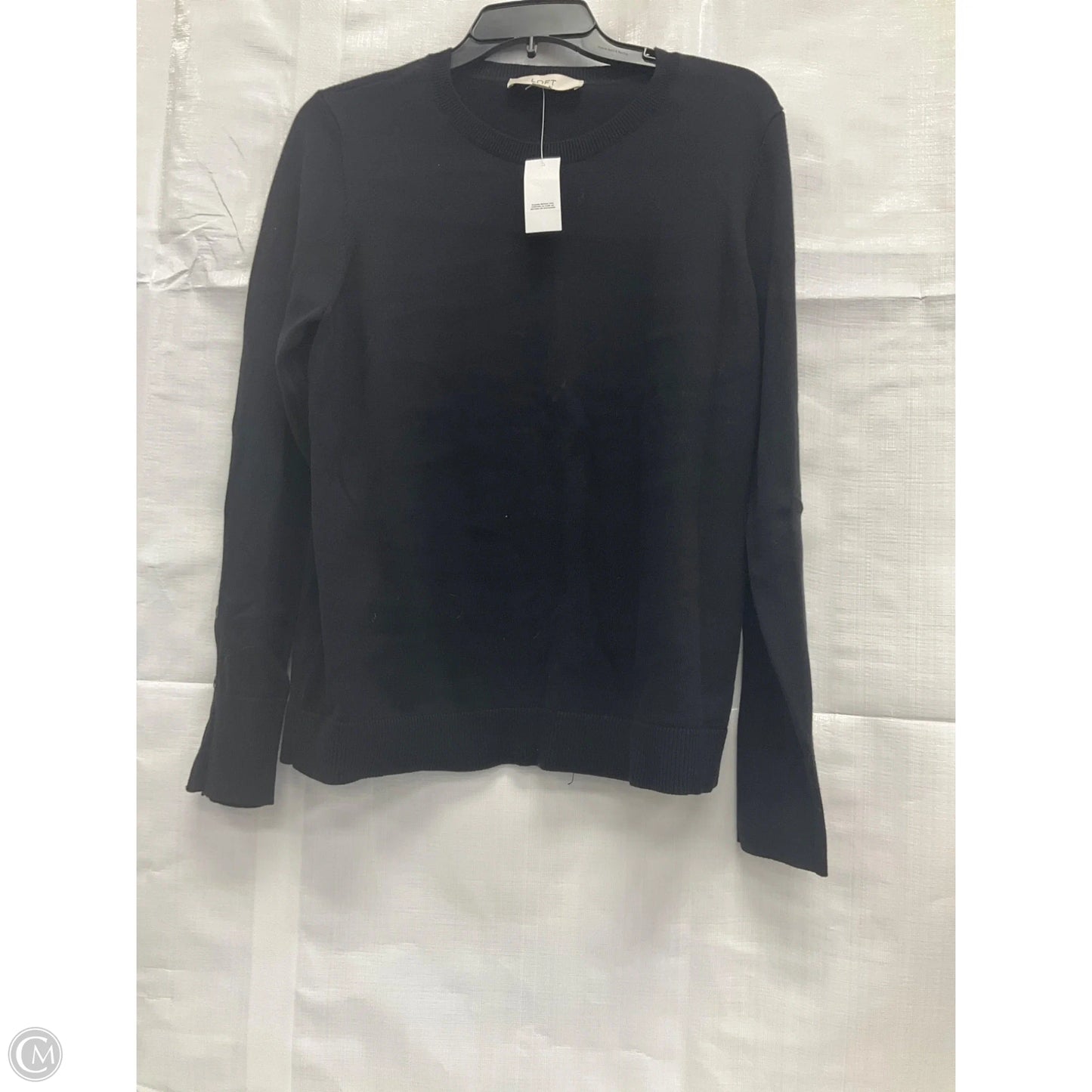 Top Long Sleeve By Loft In Black, Size: L