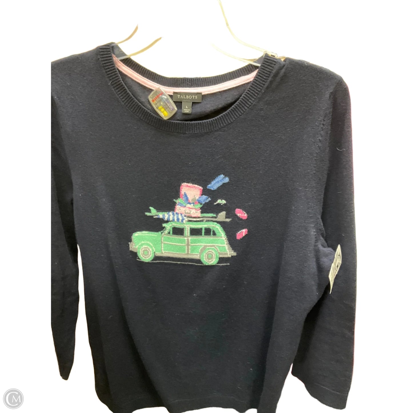 Top Long Sleeve By Talbots In Blue, Size: L