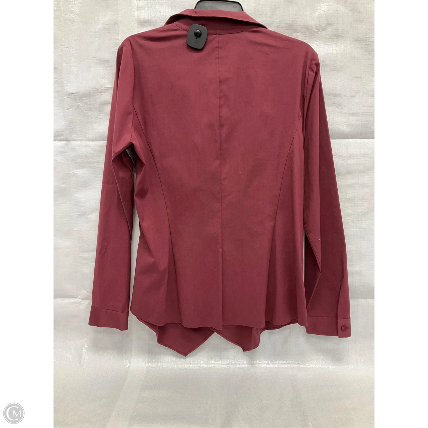 Blouse Designer By Lafayette 148 In Maroon, Size: L