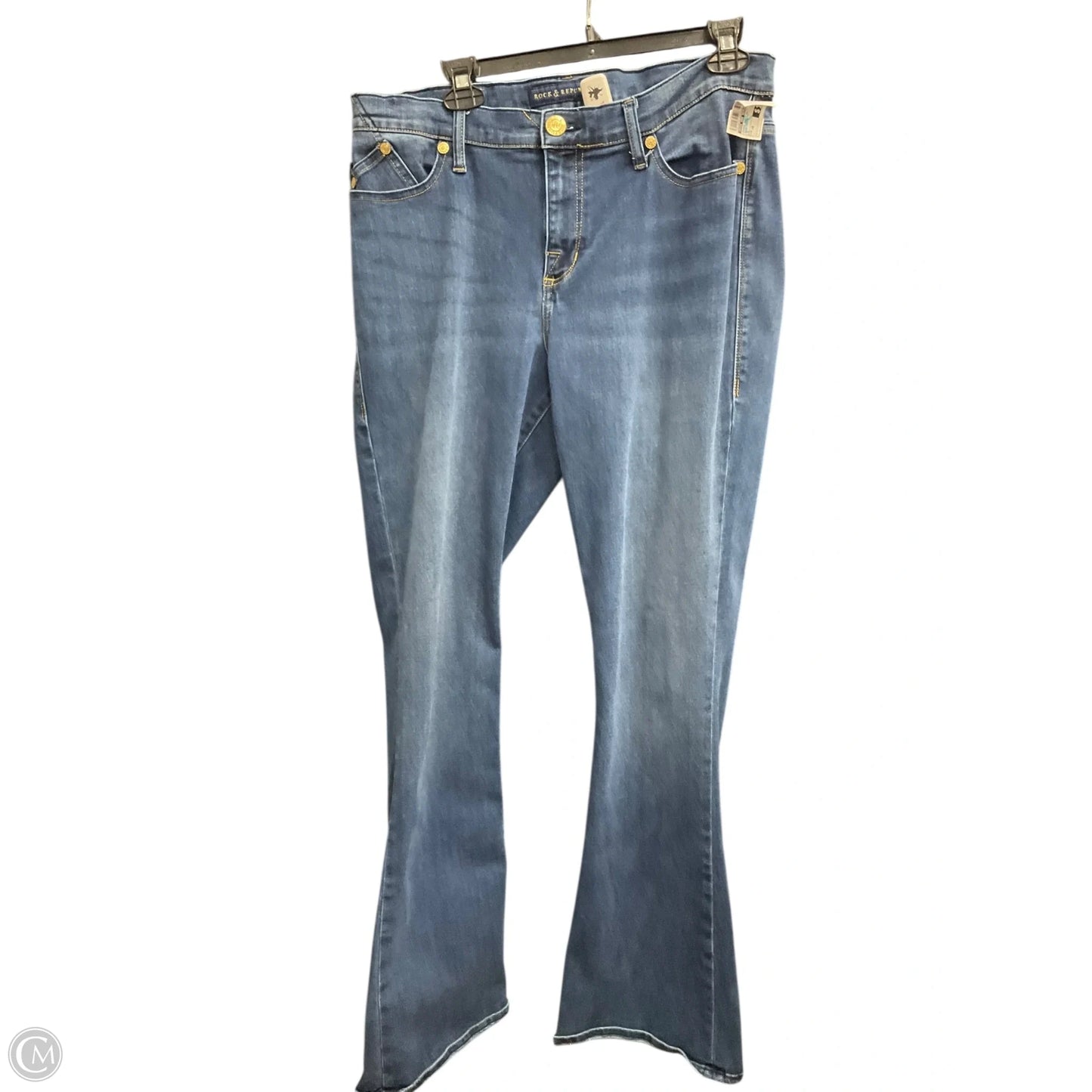 Jeans Boot Cut By Rock And Republic In Blue Denim, Size: 16