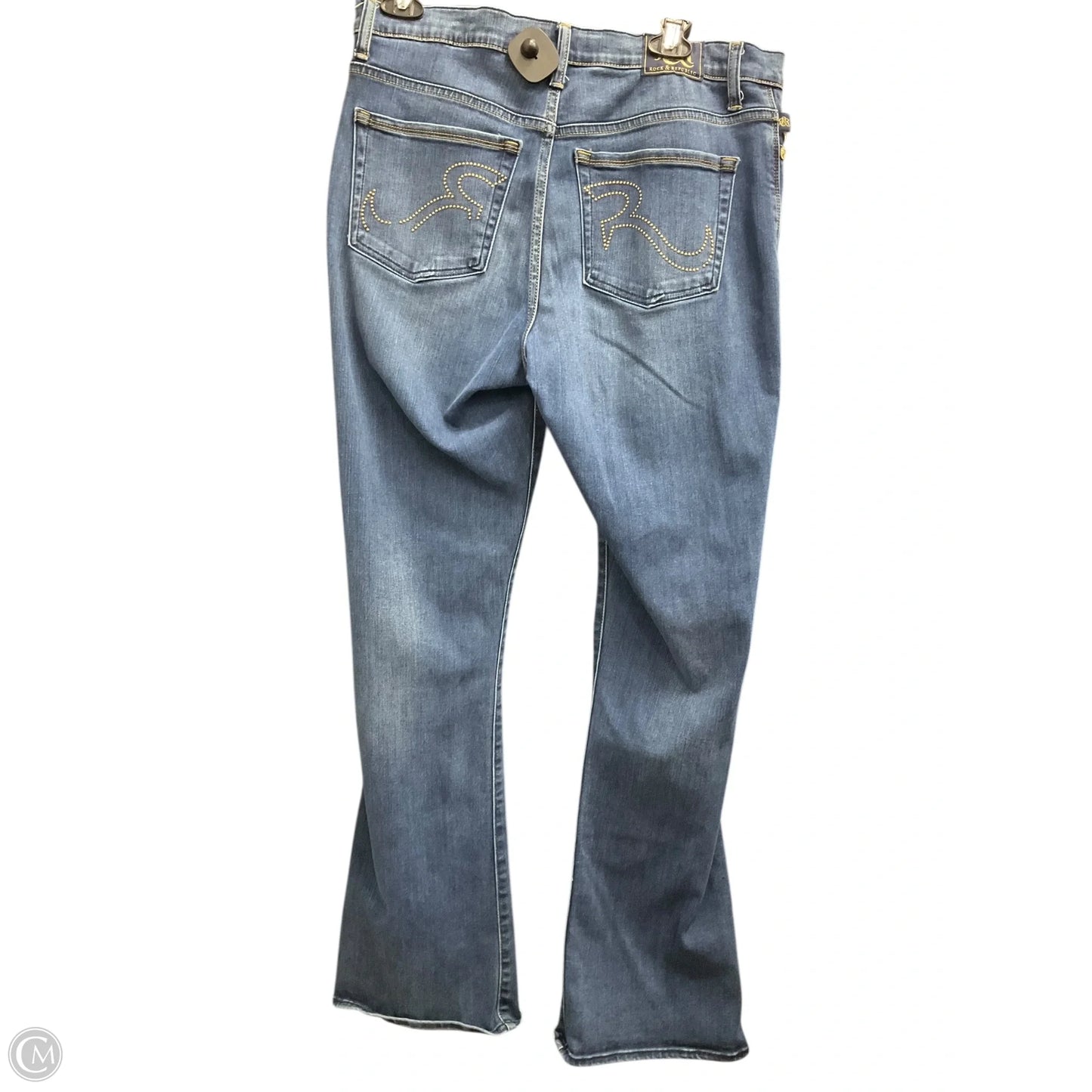 Jeans Boot Cut By Rock And Republic In Blue Denim, Size: 16