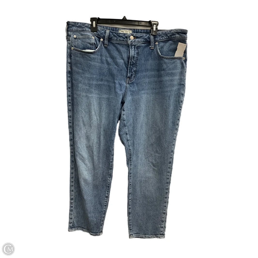 Jeans Straight By Madewell In Blue Denim, Size: 18