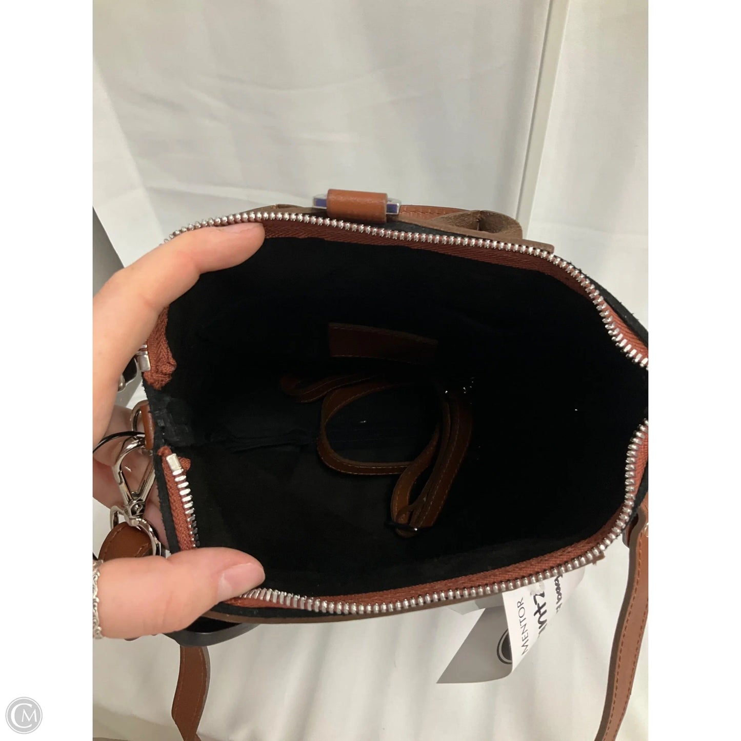 Handbag Leather By Cma, Size: Medium