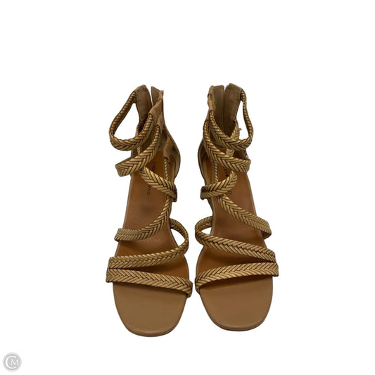 Sandals Heels Wedge By Lucky Brand In Tan, Size: 7.5