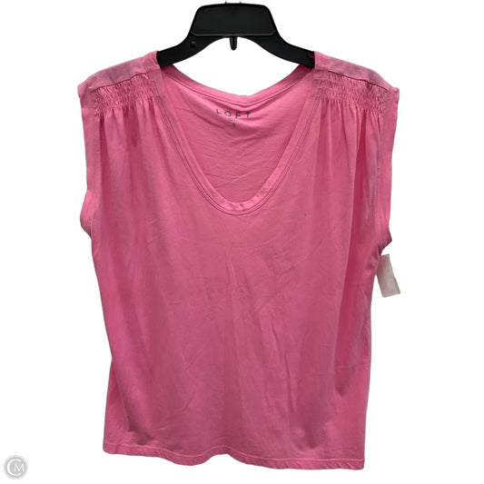 Top Sleeveless By Loft In Pink, Size: S
