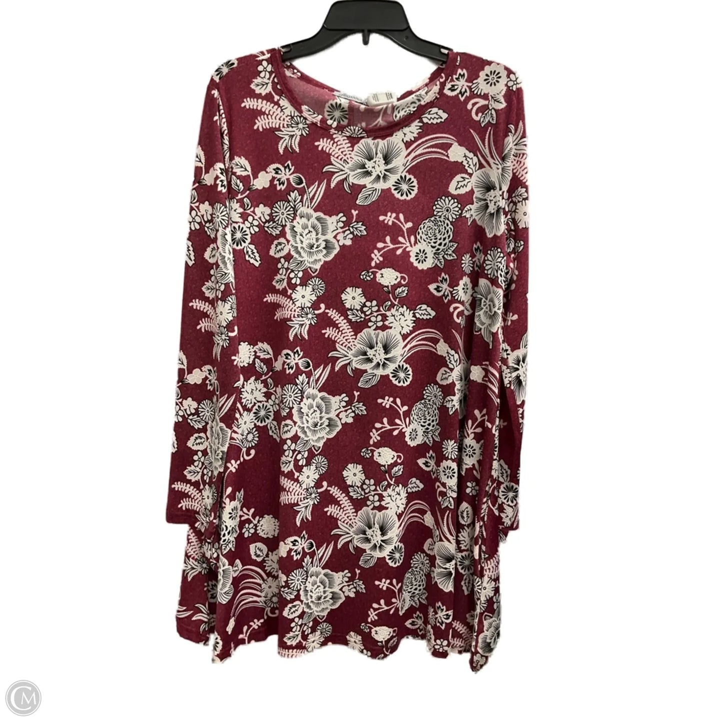 Tunic 3/4 Sleeve By Arianna In Floral Print, Size: S