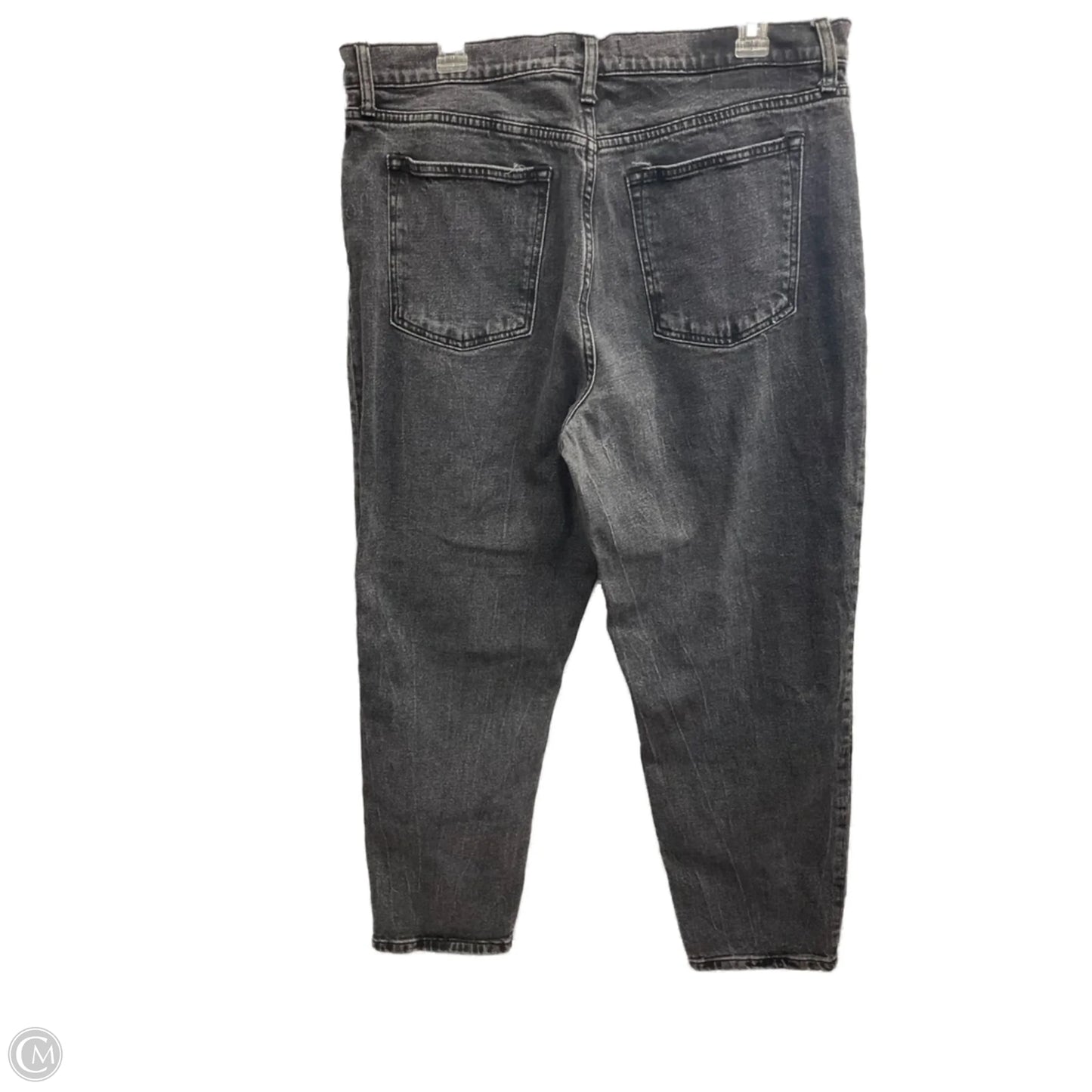 Jeans Straight By Abercrombie And Fitch In Black Denim, Size: 16