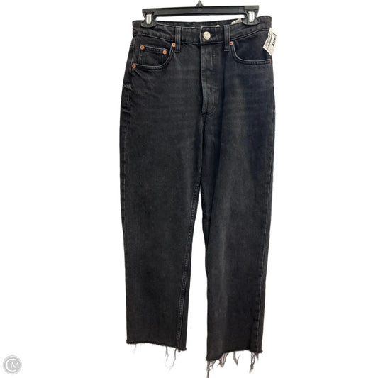 Jeans Wide Leg By Zara In Black Denim, Size: 6
