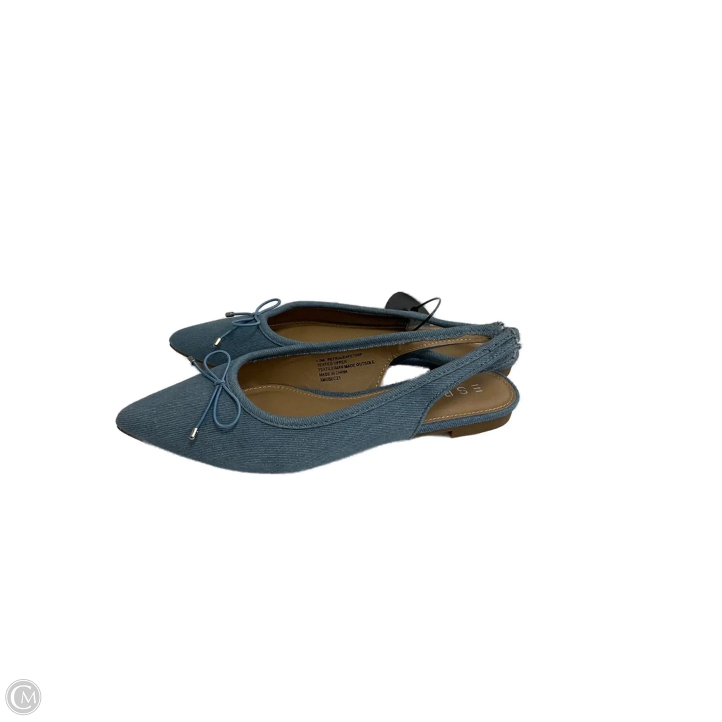 Shoes Flats By Esprit In Blue Denim, Size: 7.5