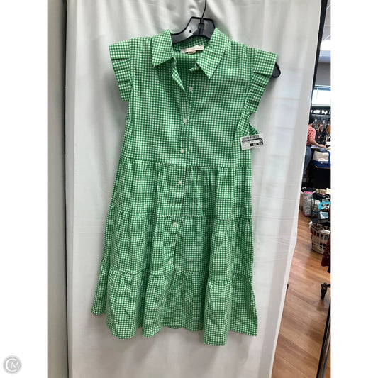 Dress Casual Short By Monteau In Green & White, Size: M