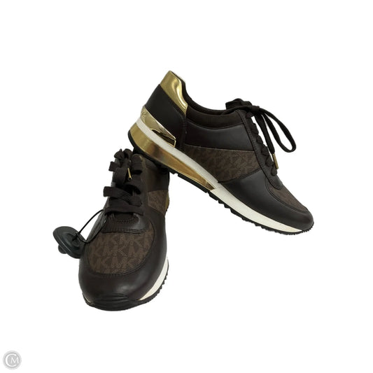 Shoes Sneakers By Michael By Michael Kors In Brown & Gold, Size: 8