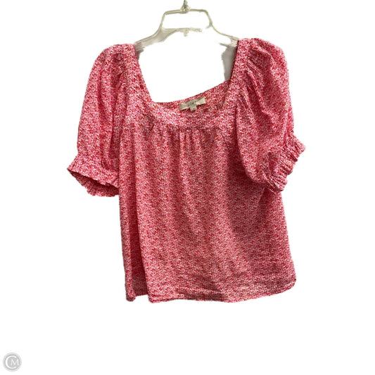 Top Short Sleeve By Loft In Pink, Size: M