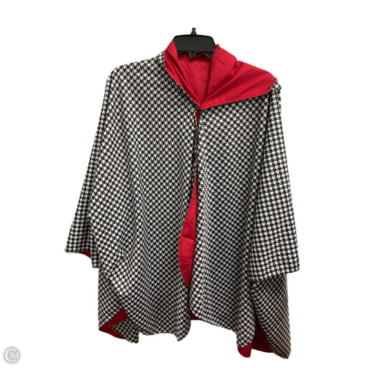 Poncho By Clothes Mentor In Black & White, Size: Osfm