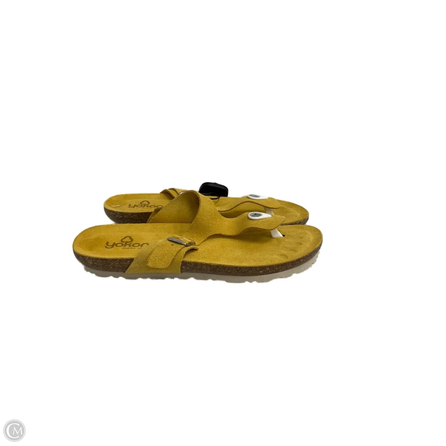 Sandals Flats By Clothes Mentor In Yellow, Size: 8