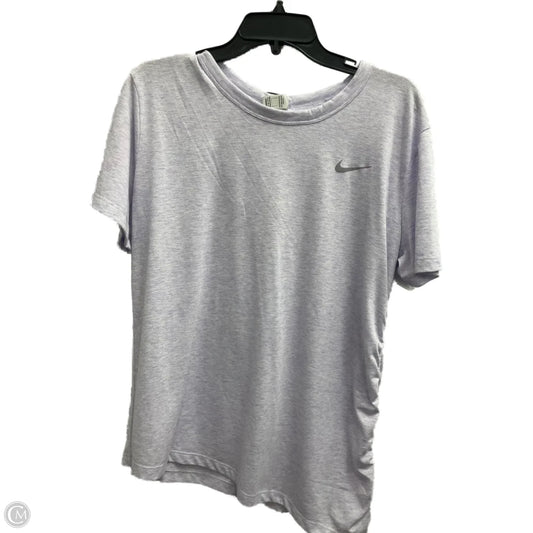 Athletic Top Short Sleeve By Nike Apparel In Purple, Size: L