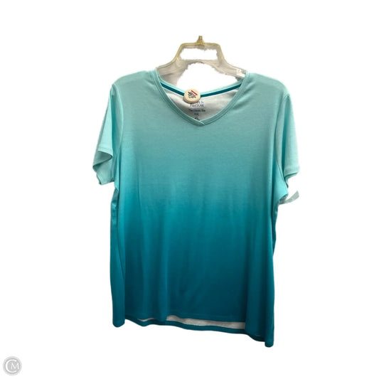 Top Short Sleeve Basic By Croft And Barrow In Blue, Size: Xxl