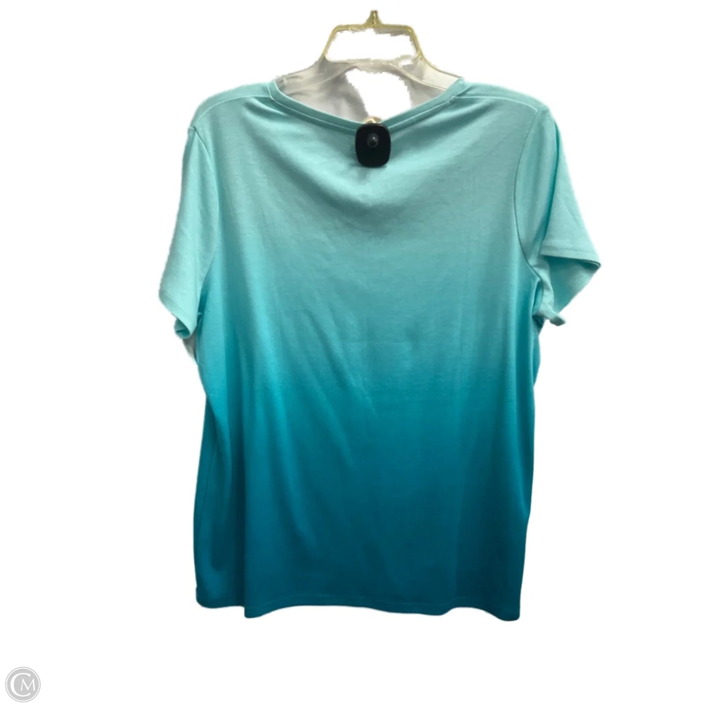 Top Short Sleeve Basic By Croft And Barrow In Blue, Size: Xxl